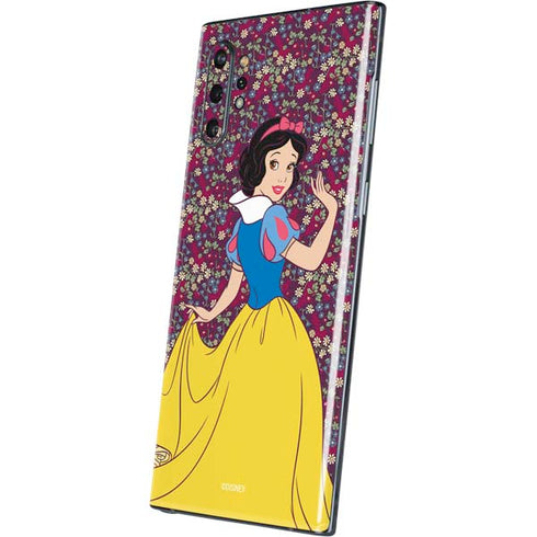 Disney Snow White Character with Floral Pattern Galaxy Note 10 Plus Skin