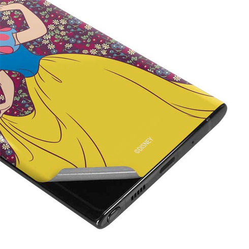 Disney Snow White Character with Floral Pattern Galaxy Note 10 Plus Skin