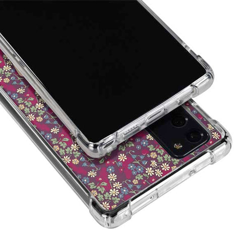 Disney Snow White Character with Floral Pattern Galaxy Note20 5G Clear Case
