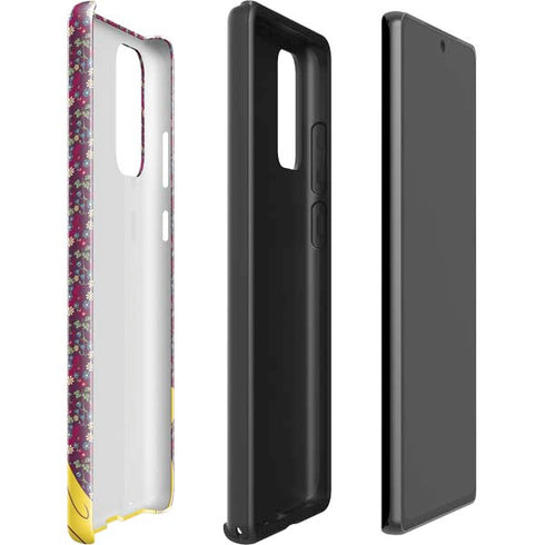 Disney Snow White Character with Floral Pattern Galaxy Note20 5G Pro Case