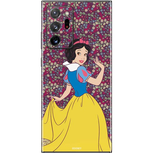 Disney Snow White Character with Floral Pattern Galaxy Note20 Ultra 5G Skin