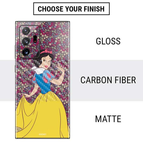 Disney Snow White Character with Floral Pattern Galaxy Note20 Ultra 5G Skin