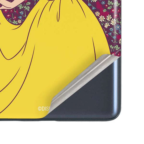 Disney Snow White Character with Floral Pattern Galaxy S20 Fan Edition Skin