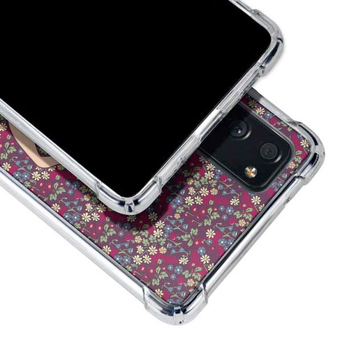 Disney Snow White Character with Floral Pattern Galaxy S20 FE Clear Case