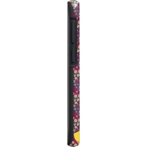 Disney Snow White Character with Floral Pattern Galaxy S20 Ultra 5G Pro Case