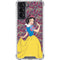 Disney Snow White Character with Floral Pattern Galaxy S22 Clear Case