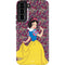 Disney Snow White Character with Floral Pattern Galaxy S22 Plus Pro Case
