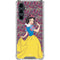 Disney Snow White Character with Floral Pattern Galaxy S23 FE Clear Case