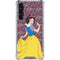 Disney Snow White Character with Floral Pattern Galaxy S23 Plus Clear Case
