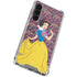 Disney Snow White Character with Floral Pattern Galaxy S23 Plus Clear Case