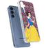 Disney Snow White Character with Floral Pattern Galaxy S24 Clear Case