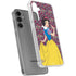 Disney Snow White Character with Floral Pattern Galaxy S24 Plus Clear Case