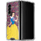 Disney Snow White Character with Floral Pattern Galaxy Z Fold4 5G Clear Case