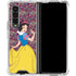 Disney Snow White Character with Floral Pattern Galaxy Z Fold4 5G Clear Case
