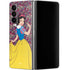Disney Snow White Character with Floral Pattern Galaxy Z Fold4 5G Skin