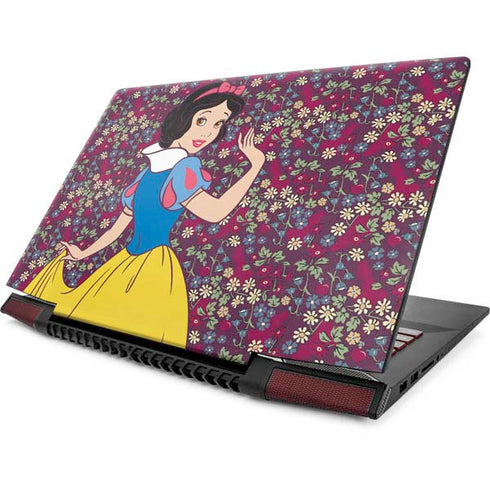 Disney Snow White Character with Floral Pattern Lenovo IdeaPad Skin