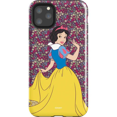 Disney Snow White Character with Floral Pattern iPhone 11 Pro Max Impact Case