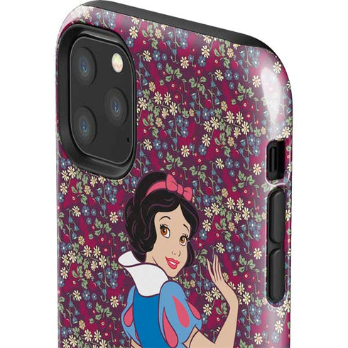 Disney Snow White Character with Floral Pattern iPhone 11 Pro Max Impact Case