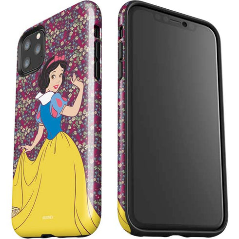 Disney Snow White Character with Floral Pattern iPhone 11 Pro Max Impact Case