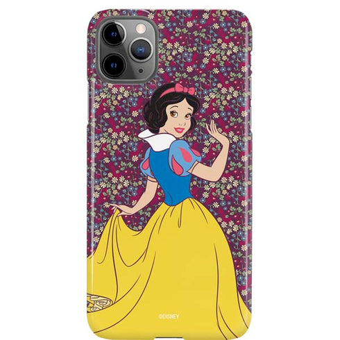 Disney Snow White Character with Floral Pattern iPhone 11 Pro Max Lite Case