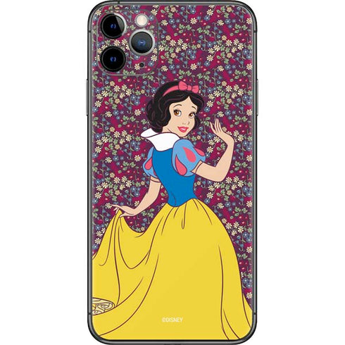 Disney Snow White Character with Floral Pattern iPhone 11 Pro Max Skin