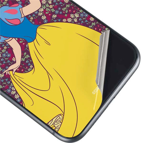Disney Snow White Character with Floral Pattern iPhone 11 Skin