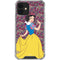 Disney Snow White Character with Floral Pattern iPhone 12 Clear Case