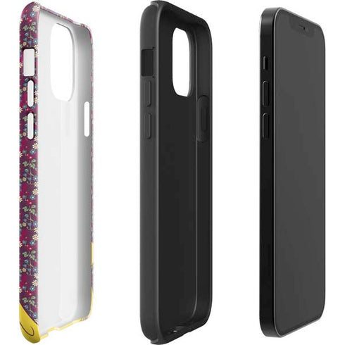 Disney Snow White Character with Floral Pattern iPhone 12 Impact Case