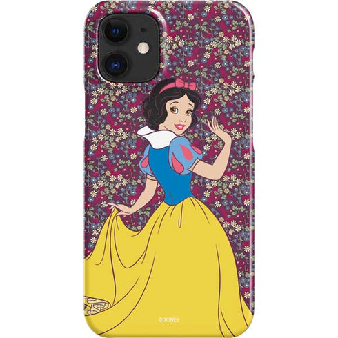 Disney Snow White Character with Floral Pattern iPhone 12 Mini Lite Case