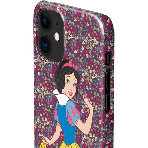 Disney Snow White Character with Floral Pattern iPhone 12 Mini Lite Case