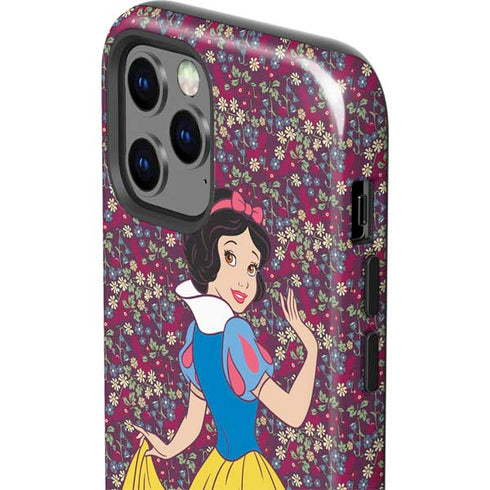 Disney Snow White Character with Floral Pattern iPhone 12 Pro Impact Case