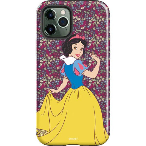 Disney Snow White Character with Floral Pattern iPhone 12 Pro Max Impact Case