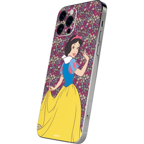Disney Snow White Character with Floral Pattern iPhone 12 Pro Max Skin