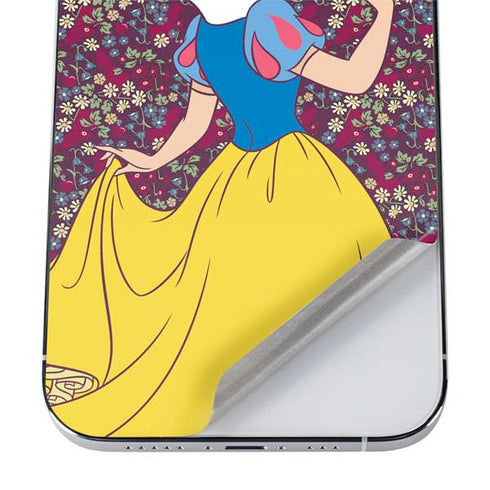 Disney Snow White Character with Floral Pattern iPhone 12 Pro Skin