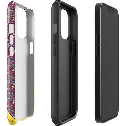 Disney Snow White Character with Floral Pattern iPhone 13 Pro Max Impact Case