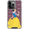 Disney Snow White Character with Floral Pattern iPhone 15 Pro Clear Case