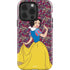 Disney Snow White Character with Floral Pattern iPhone 15 Pro Impact Case