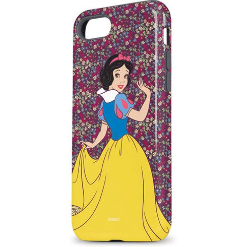 Disney Snow White Character with Floral Pattern iPhone 7 Pro Case