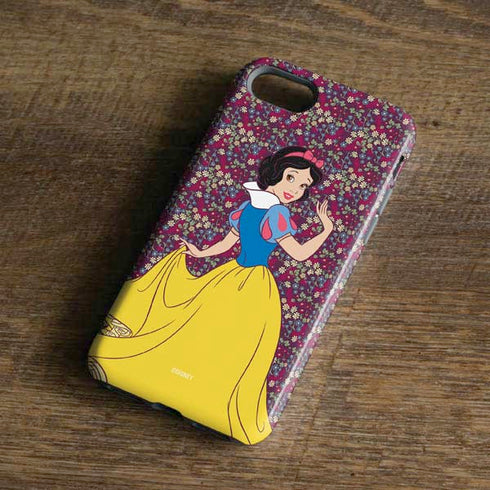 Disney Snow White Character with Floral Pattern iPhone 7 Pro Case