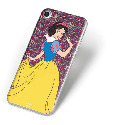 Disney Snow White Character with Floral Pattern iPhone 8 Skin
