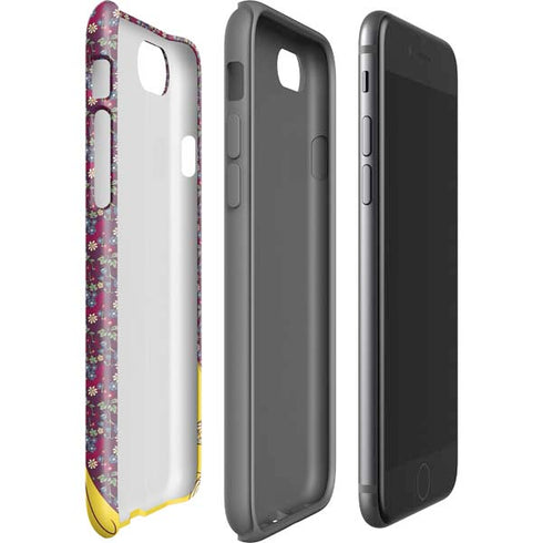 Disney Snow White Character with Floral Pattern iPhone SE (2nd & 3rd Gen) Pro Case