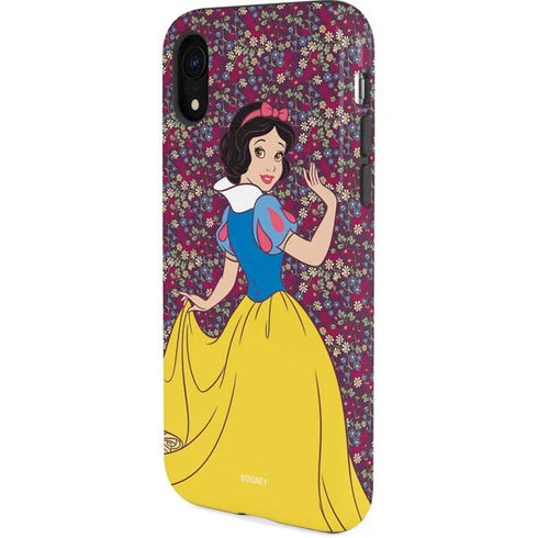 Disney Snow White Character with Floral Pattern iPhone XR Pro Case