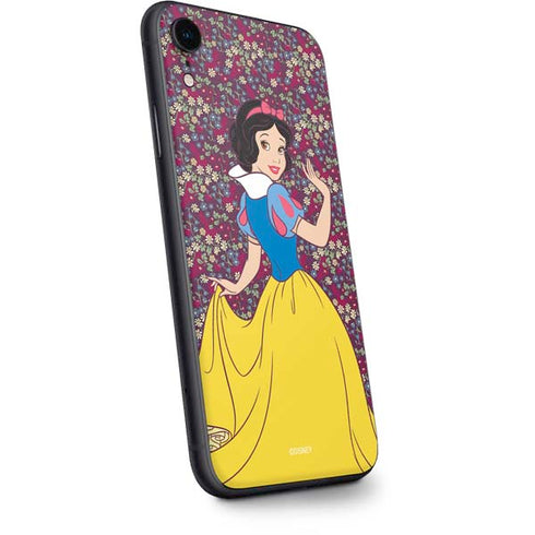 Disney Snow White Character with Floral Pattern iPhone XR Skin