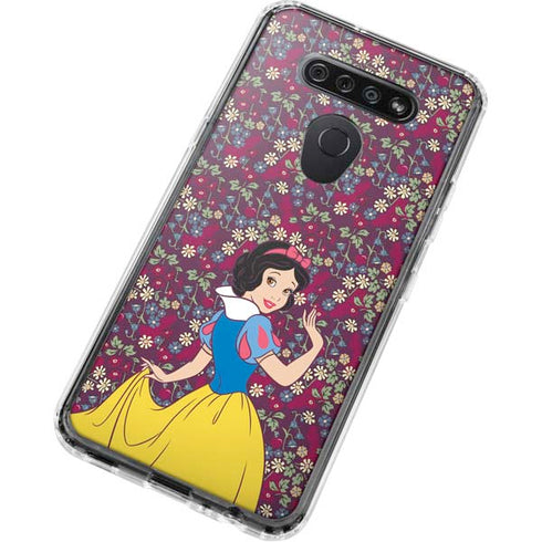 Disney Snow White Character with Floral Pattern LG K51/Q51 Clear Case