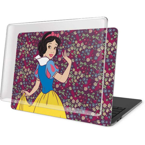 Disney Snow White Character with Floral Pattern MacBook Pro 13in (2020) Case plus Skin