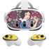 Disney Snow White Character with Floral Pattern Meta Quest 3 Skin