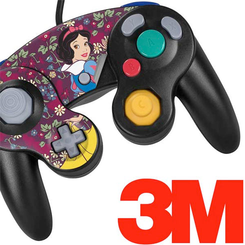 Disney Snow White Character with Floral Pattern Nintendo GameCube Controller Skin
