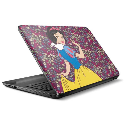 Disney Snow White Character with Floral Pattern HP Notebook Skin