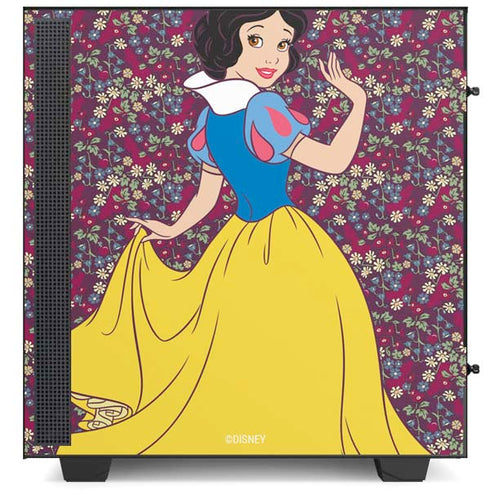 Disney Snow White Character with Floral Pattern NZXT H510 Compact ATX Mid-Tower Case Skin