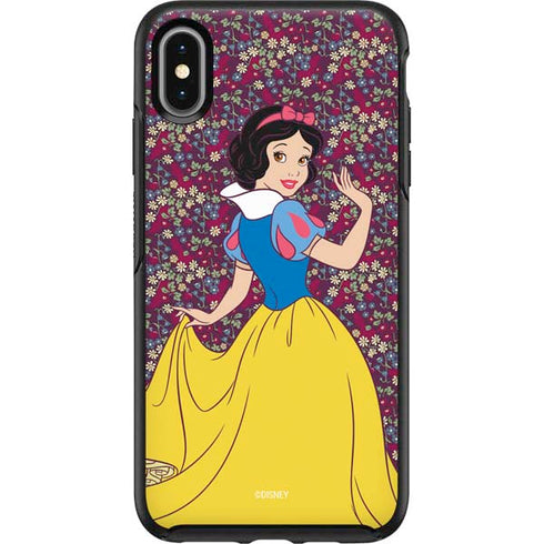 Disney Snow White Character with Floral Pattern Otterbox Symmetry iPhone Skin